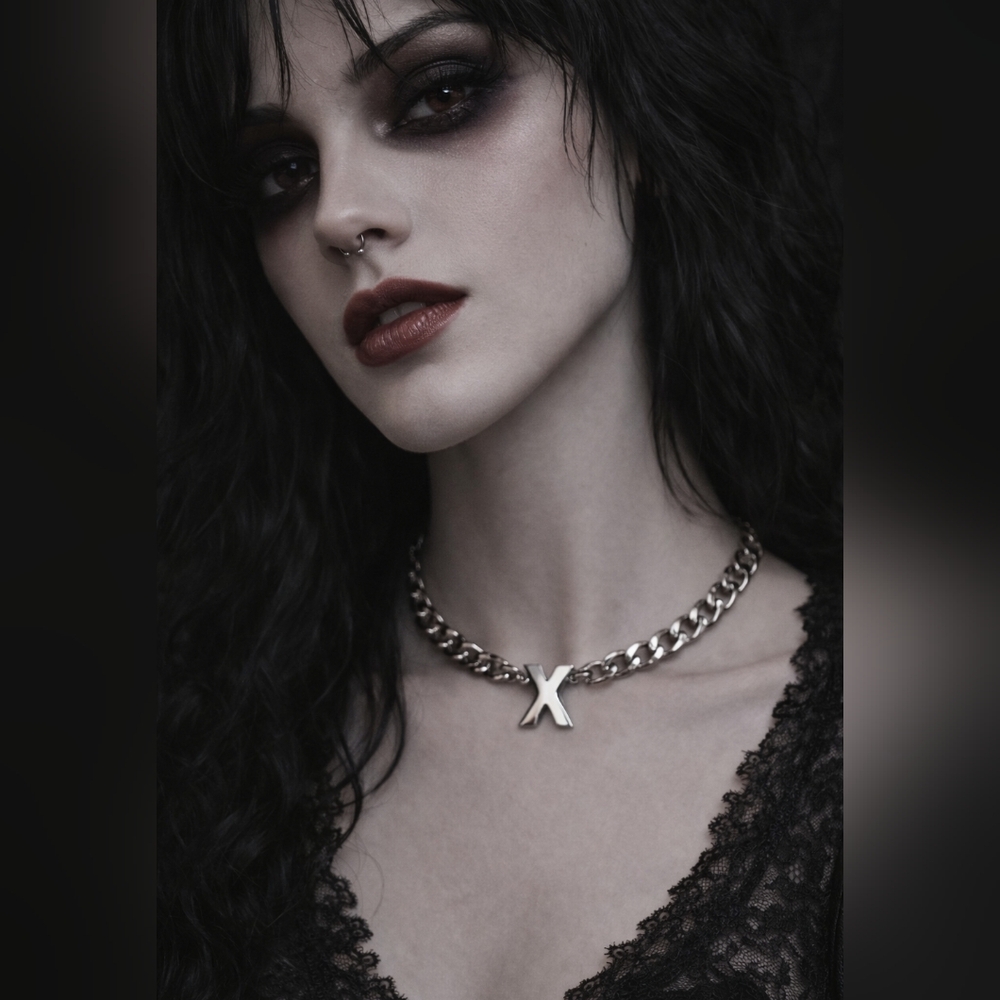 Silver X necklace with a bold and edgy vibe #grunge #punk #alternative Stainless